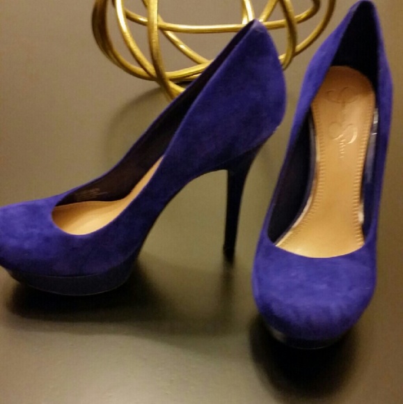 Jessica Simpson Blue Suede Heels