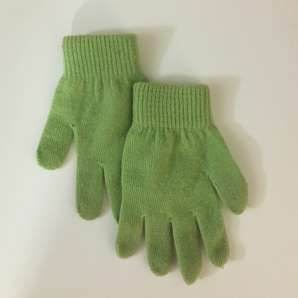 Faded Glory Girl's Mittens (Green/Orange, OS) - Picture 2 of 4