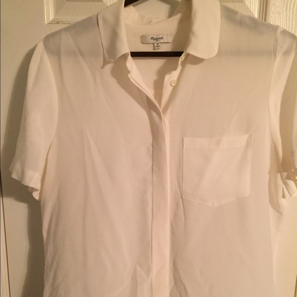 Madewell short sleeve silk shirt