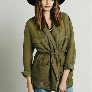 Free People Belted Wrap Jacket