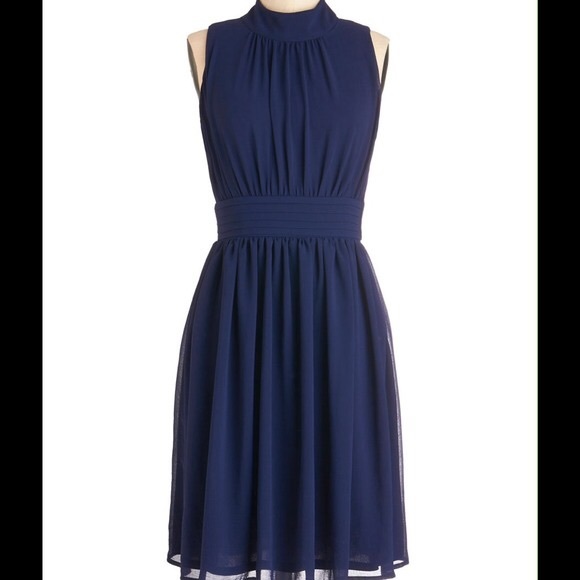 modcloth navy blue windy city dress