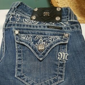 MISS ME Distressed Jeans BOOT CUT Sz 26 "EUC"