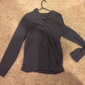 Gray shirt hoodie