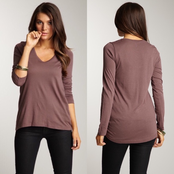 SOLD NWT Splendid Long Sleeve Scoop Tee - Picture 4 of 4