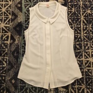 Modcloth White Collared Blouse