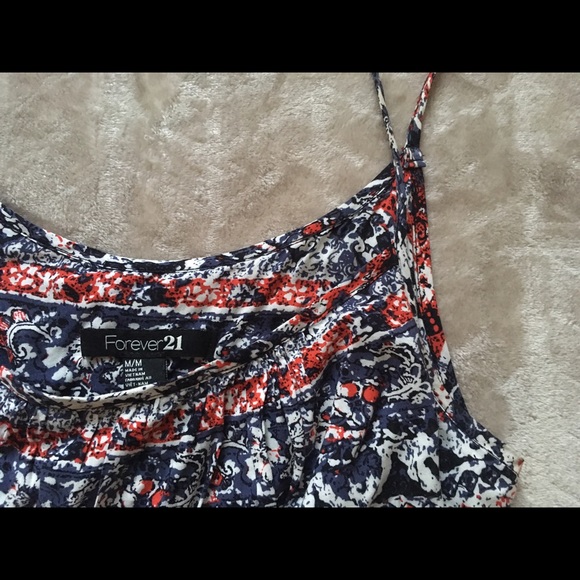 Red White & Blue Print Dress