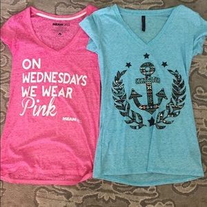 Two NWOT V-neck Shirts