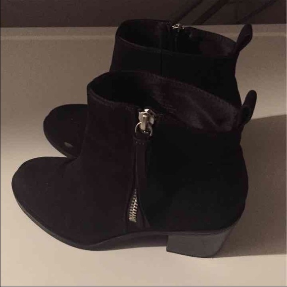 Black Suede Heeled Booties