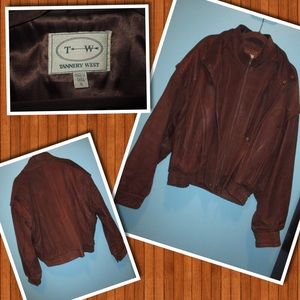 Vintage Tannery West Men's Brown Leather Jacket