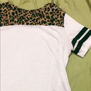 VS PINK cheetah varsity tee