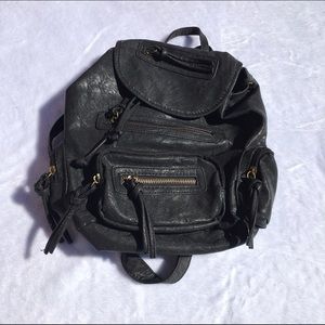 FAUX LEATHER BACKPACK