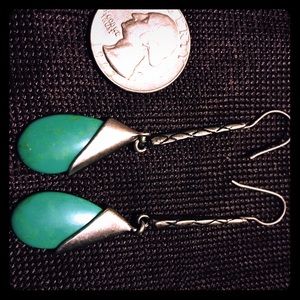 Ralph Lauren long earrings. Silver and Quartz.