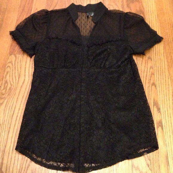 New directions petite Tops - Black lace top
