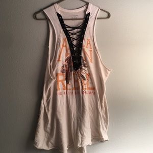 LF look-alike lace-up tank top