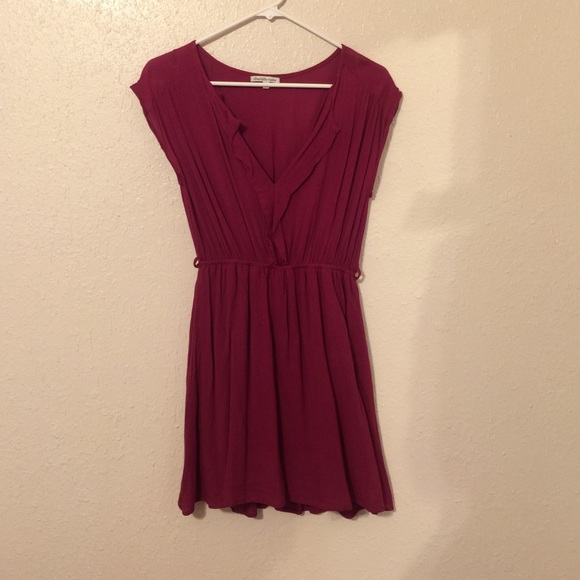 Red mid length dress