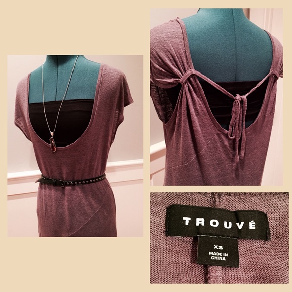 TROUVE Linen TieTunic/Top in Taupe - Picture 2 of 4