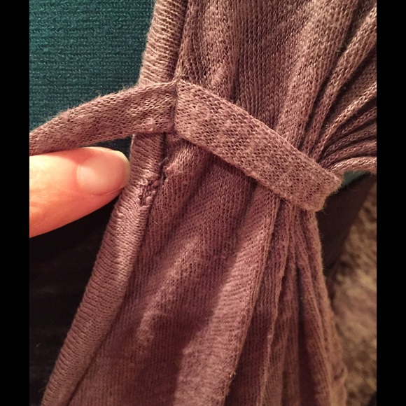 TROUVE Linen TieTunic/Top in Taupe - Picture 4 of 4