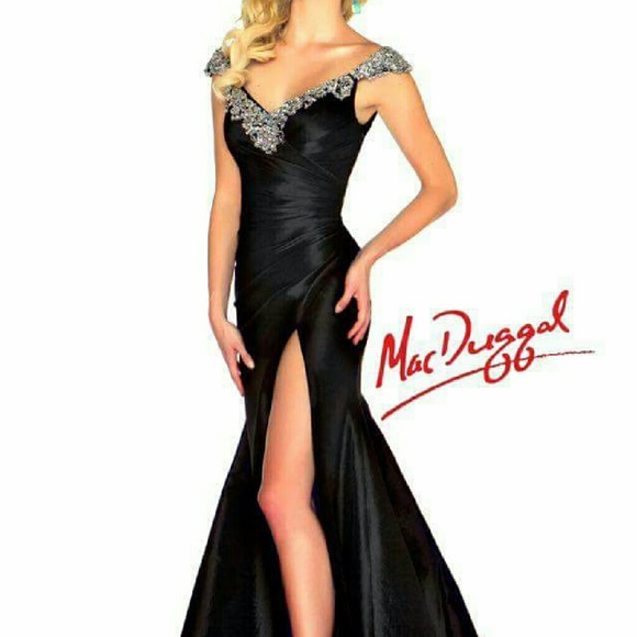 Black Mac Duggal dress