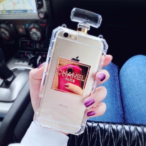 Chanel perfume case with chain iPhone 6