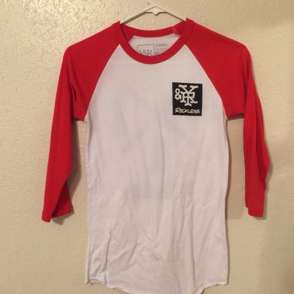 Young and Reckless white and red baseball tee! New
