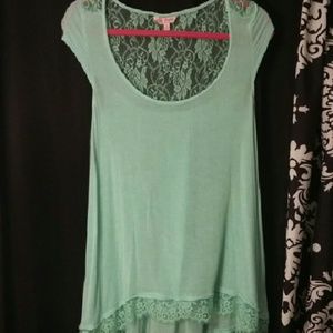 Candies minty green shirt like new