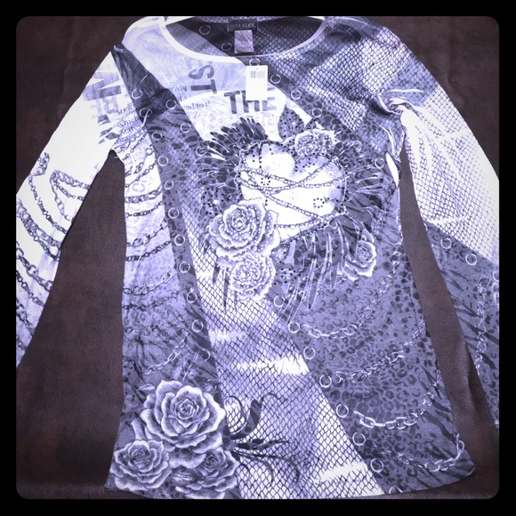 NEW!! 💎 Wet Seal Rhinestoned Sheer Shirt! 💎