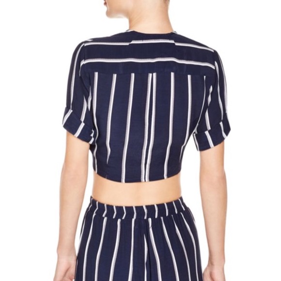 Faithfull the Brand Clara Tie-Front Crop Top L - Picture 2 of 3