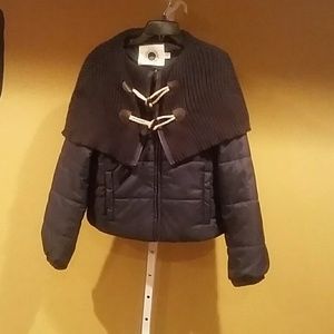 Anthropologie caped bomber jacket