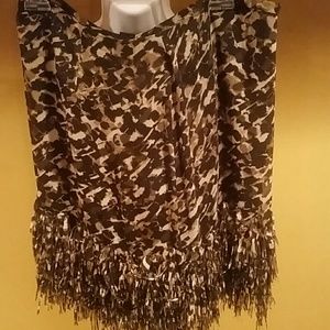 Ann Taylor nwt fabulous  fringy bottom skirt
