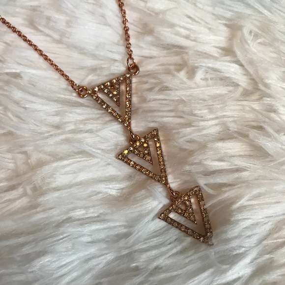 Boutique Jewelry - 🎈Sale✨ROSE Gold Delicate 3 Triangle Necklace