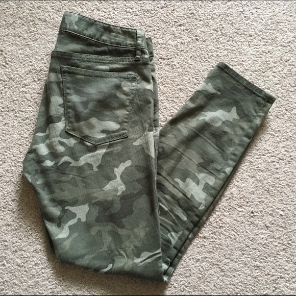 GAP 1969 Always Skinny Camo Front Zip Pants