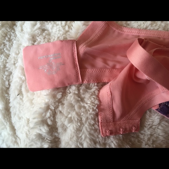 Sold!!! 38 F (DDD) lined pink with floral lace bra - Picture 3 of 4