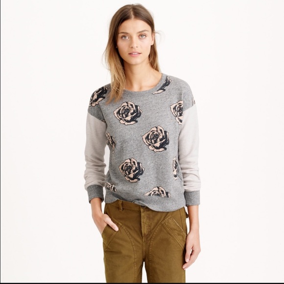 J. Crew Pop Art Flowers Sweatshirt