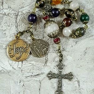 Cancer Hope St Peregrine Solid Bronze Rosary Chapl