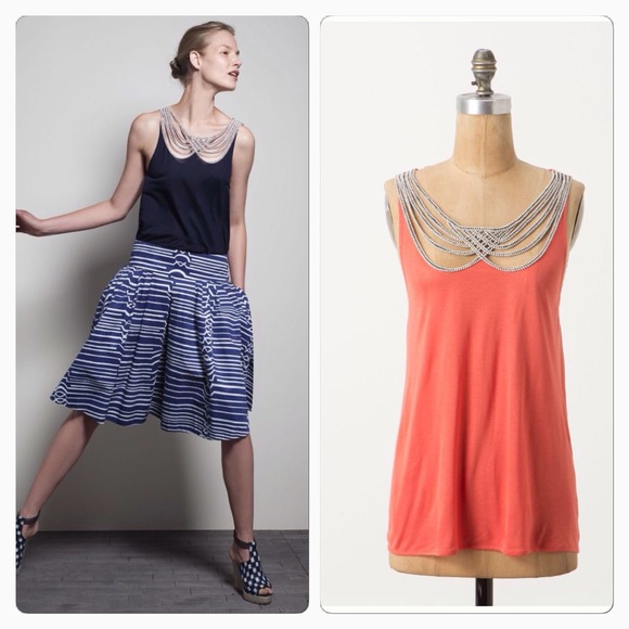 Anthropologie Tops - Scalloped Strings tank