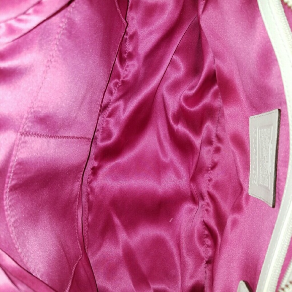 Coach Pocket Satchel White Leather Trim - Picture 4 of 4