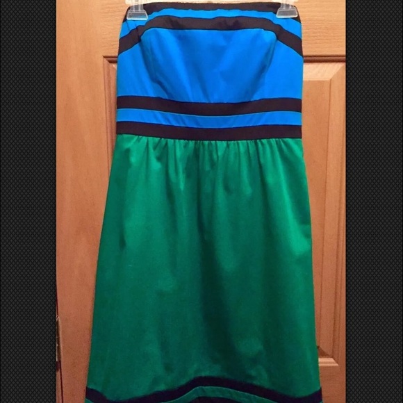 Limited: NWT Color Block Strapless Dress