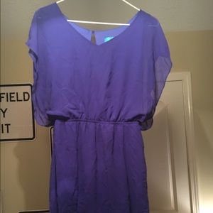 Blue Dress with Back Cutout