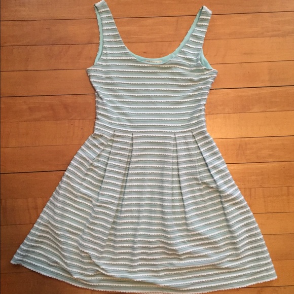 ModCloth mint green striped sundress