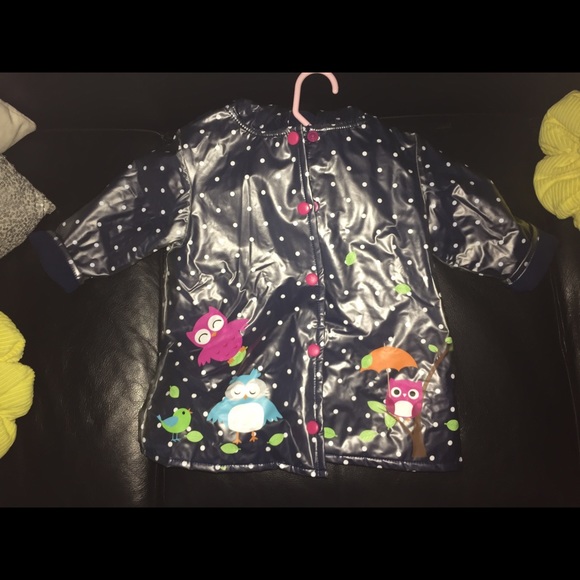 Girls cute owl raincoat