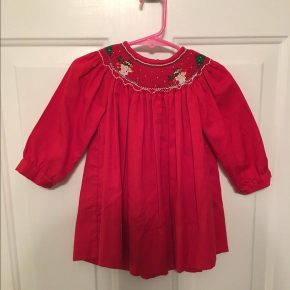 12m Smocked Christmas Dress