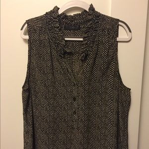 J.Crew herringbone sleeveless blouse