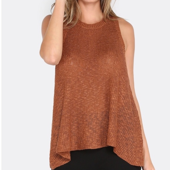 🎉LAST ONE🎉NWT 💗 Flowing Sleeveless Sweater Tank - Picture 4 of 4