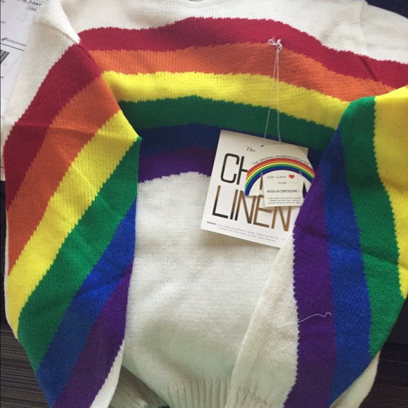 New Eclipse Rainbow vintage 1980s sweater small
