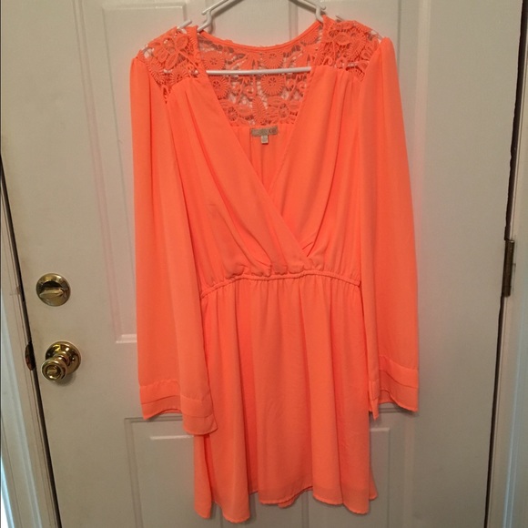 Neon Coral Dress
