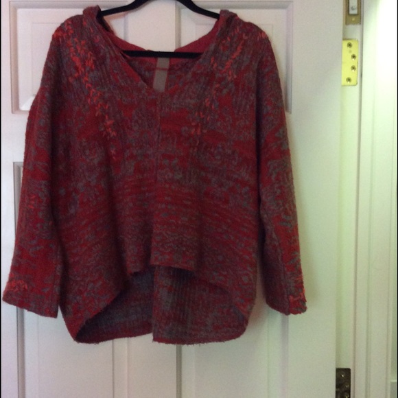 Free People chunky knit hooded sweater
