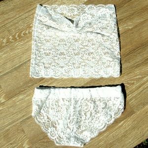 White Lace Top/Panty Lingerie