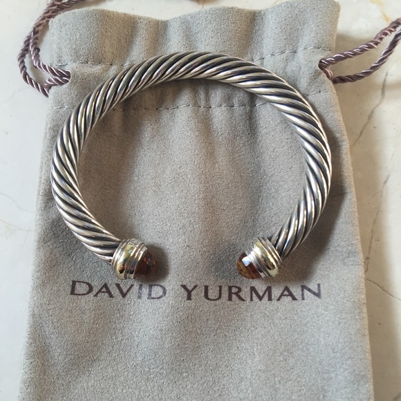 David Yurman Amber Cable Bangle Bracelet 7mm Wow!