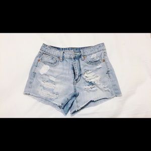 Distressed High Waisted Shorts