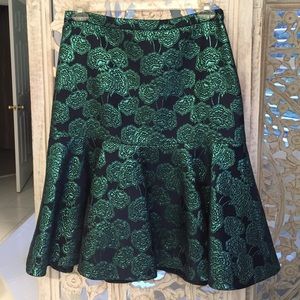 J. Crew Collection Jacquard Flare skirt size 8